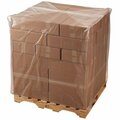 Lavex 32'' x 28'' x 60'' 4 Mil Clear Gusseted Polyethylene Pallet Cover on a Roll, 65PK 130BR3228604
